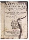 BOLTON, ROBERT. Some General Directions for a Comfortable Walking with God. 1625 + GOUGE, WILLIAM. Gods Three Arrowes. 1631